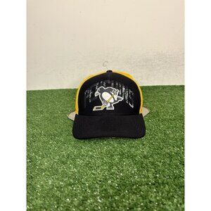 Pittsburgh Penguins hat cap fitted large L/XL black yellow stadium series mens